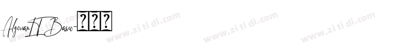 AlgerianLT Basic字体转换